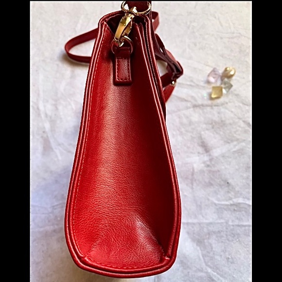 Forever 21 Purse Red Envelope Crossbody Bag Faux Leather Clearance - Picture 5 of 12
